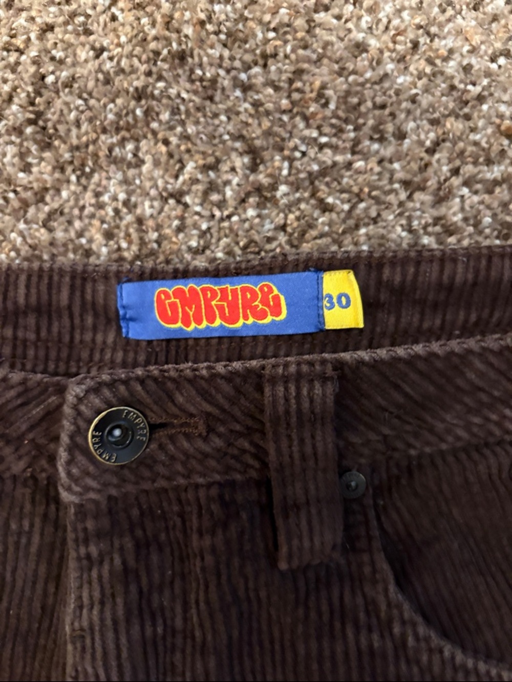 Empire Brown Corduroy Skate Pants - Men's - Picture 2 of 7